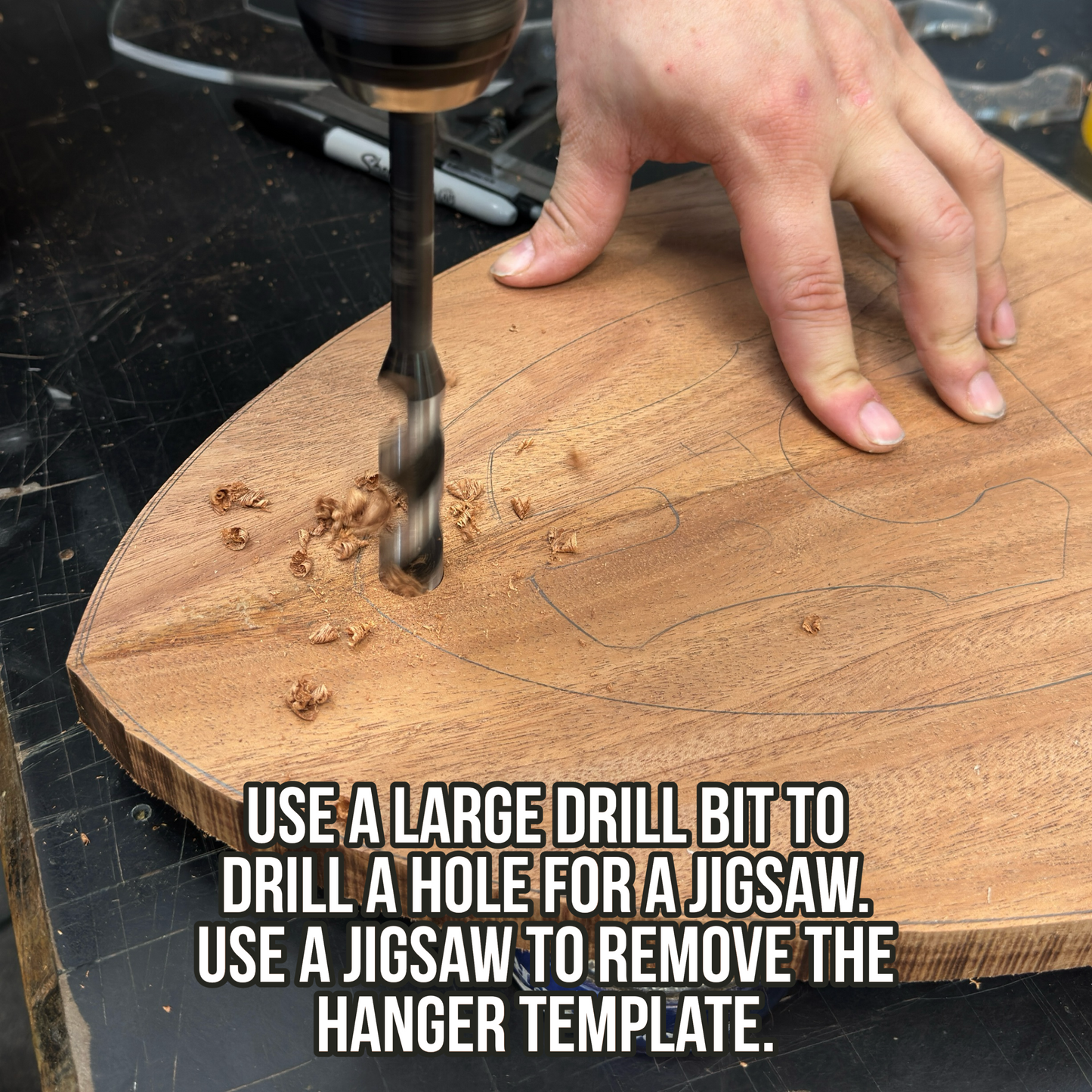 Vertical Guitar Stand Router Templates